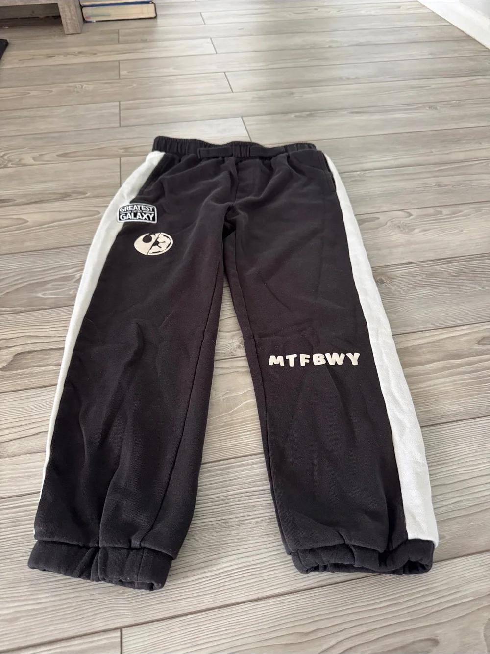 Star Wars Black Joggers with White Side Stripes